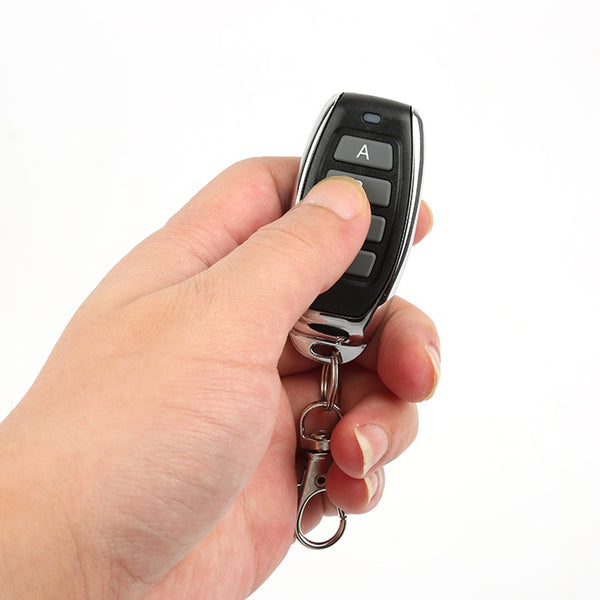 QIACHIP KT05-ABCD-4 433Mhz 4 Push button toggle Remote Control Learning code EV1527 wireless on/off Printing logo transmitter