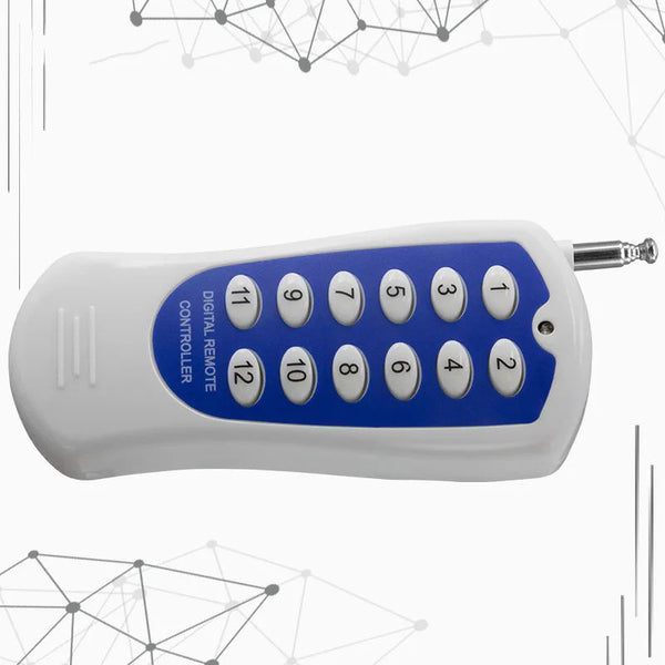 12 Channel 12Buttons Key RF433 Wireless Remote Controller Radio Controller Transmitter Receiver Fittings 433MHZ DC 12V Receiver 1527 code