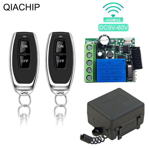 KR3001A RF 433MHz Remote control 1 channel Dry contact switch Wide voltage power supply DC 5v 9v 12v 24v 36v 48v 60v 10A relay 1ch