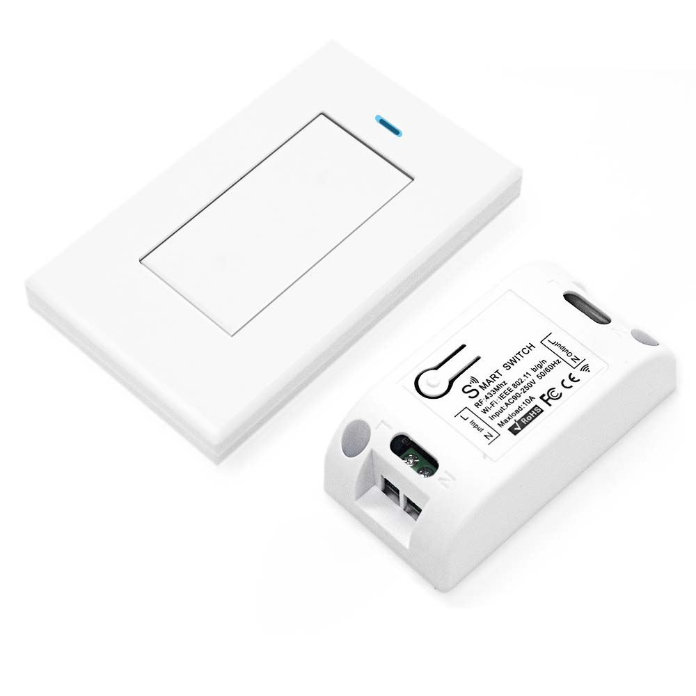 Wifi Mini Switch Tuya Smart Life App Pulsador Interruptor de Luz Rf 433mhz  Panel de pared