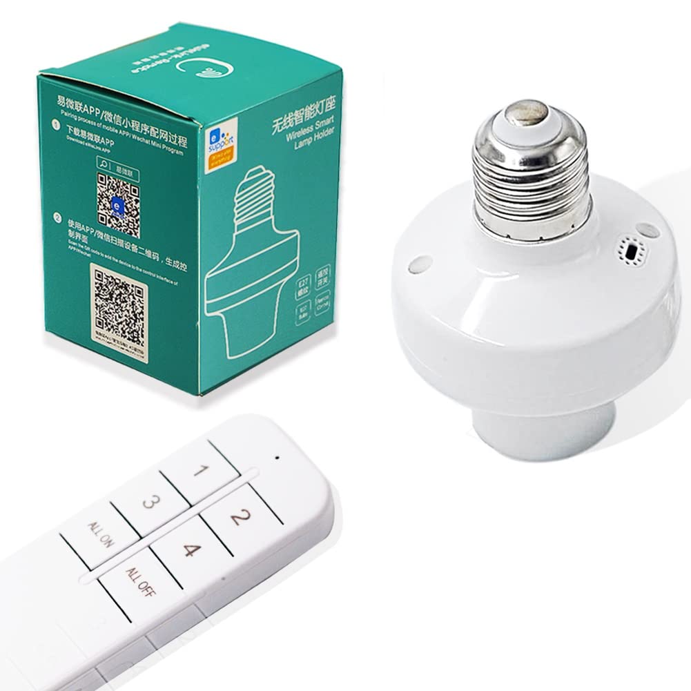 Sanktion Forbindelse omhyggelig QIACHIP Bluetooth Smart Remote Control Light Socket E26 E27 Bulb Adapt