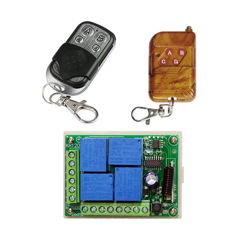 Geekcreit 12V 4CH Channel 433MHz Wireless Remote Control Switch with 2 Transmitter