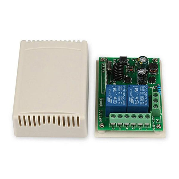 QIACHIP Wireless 433 MHz Remote Control Switch AC 220V 2 CH Wall Transmitter Remote Control Switch RF Relay Receiver Light Switch WP8601&KR2202