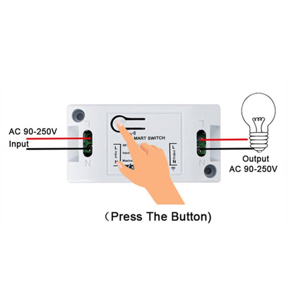 QIACHIP Wireless Remote Control Switch AC 110V 220V Receiver Wall Panel Remote Transmitter Hall Bedroom Ceiling Light Switch KR2201D&KT05/Wall Panel