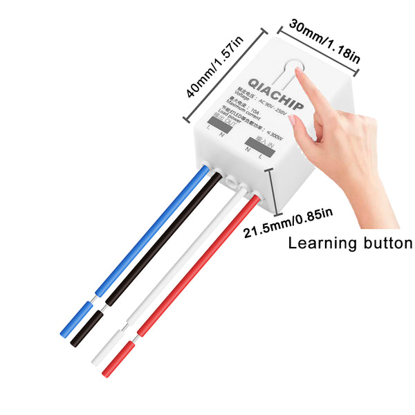 QIACHIP 433 Mhz Wireless RF receiver remote control Switches 220V Home Automation KR2201D