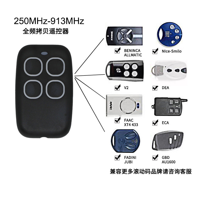 433.92 Mhz Duplicator Copy Garage Gate Remote Control For Fixed Code 433mhz  Transmitter Keychain Opener Command Good quality