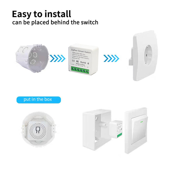 KR2303 Zigbee Smart Switch 16A Mini DIY Light Switches 2 Way Smart Home with EweLink Alexa Alice Google Home Smart life TUYA IKEA