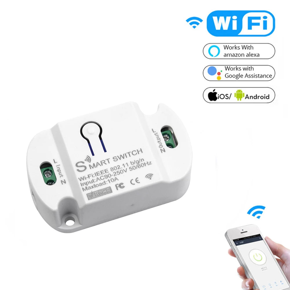 Best WiFi Smart Switch 110V 220V Home Automation module For Smart Home –  QIACHIP