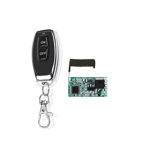QIACHIP Mini Wireless Remote Control Switch 12V 3.7V 5V 24V Micro RF Receiver Small Module Led Lamp Lights switches & 433Mhz Transmitter KT05&QA-R-011