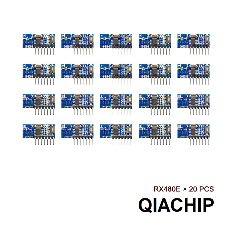 QIACHIP RX480E 433Mhz Wireless Remote Control Switch 4CH RF Relay 1527