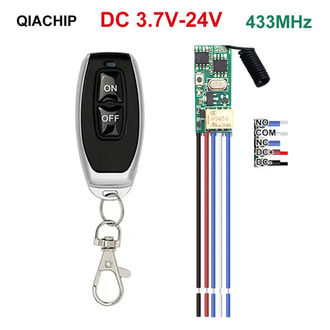 KR1201MINI2-V03 Mini Relay Remote control DC3V 5V 9V 12V 24V ALL compatible Dry contact 2A load current RF 433MHz Remote control switch