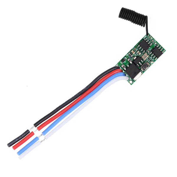 QA-R-019 QA-R-018 RF 433MHz Low-power RF receiver module with a current low as 200µA 1 channel output 2A load current 40W load power mini size remote control switch active contact Compatible voltage DC 3.6V 5V 12V 24V