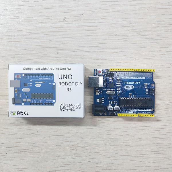 QIACHIP UNO R3 original atmega 328 Board ATmega328P with USB Cable(Arduino-Compatible) for Arduino | Compatible with Arduino IDE Projects, 32KB Flash Memory, 16Mhz Clock Speed, 14 Digital I/O Pins, RoHS Compliant