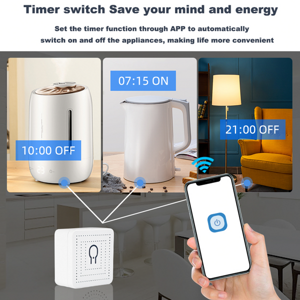 KR2301 Wifi Smart Switch Mini Type 16A Relay Compatible with Alexa And Google Home App for Remote Control, Voice Control, DIY Mode, Delay Function, LAN Control Without a Hub, 2-Way Smart Circuit Breaker, Ewelink Home Automation Timer Schedule.