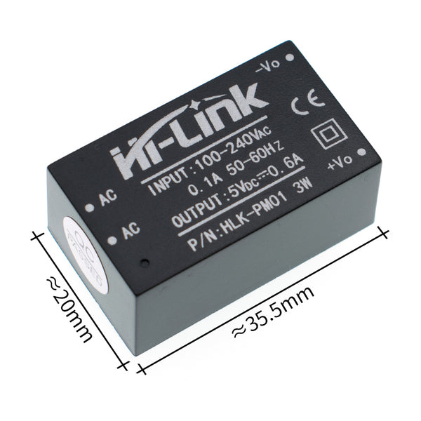 Hi-Link HLK-PM01 ac to dc 5v 3w mini power supply module 220v isolated switch mode power module supply AC100V 220V 230V 240V Conversion DC 5V