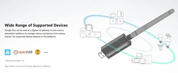 Sonoff ZBDongle-E Zigbee 3.0 USB Dongle Plus External Antenna Interface SMA Gateway Universal, Pre-Installed with Zigbee Firmware Based on EZNet 6.10.3 Coordinated Home Assistant or Zigbee2MQTT