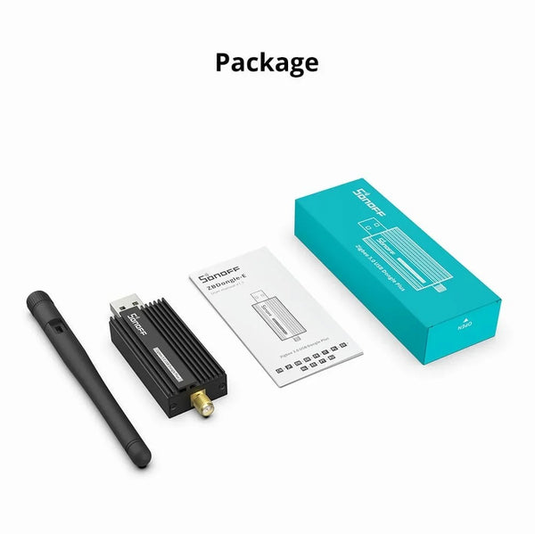 Sonoff ZBDongle-E Zigbee 3.0 USB Dongle Plus External Antenna Interface SMA Gateway Universal, Pre-Installed with Zigbee Firmware Based on EZNet 6.10.3 Coordinated Home Assistant or Zigbee2MQTT