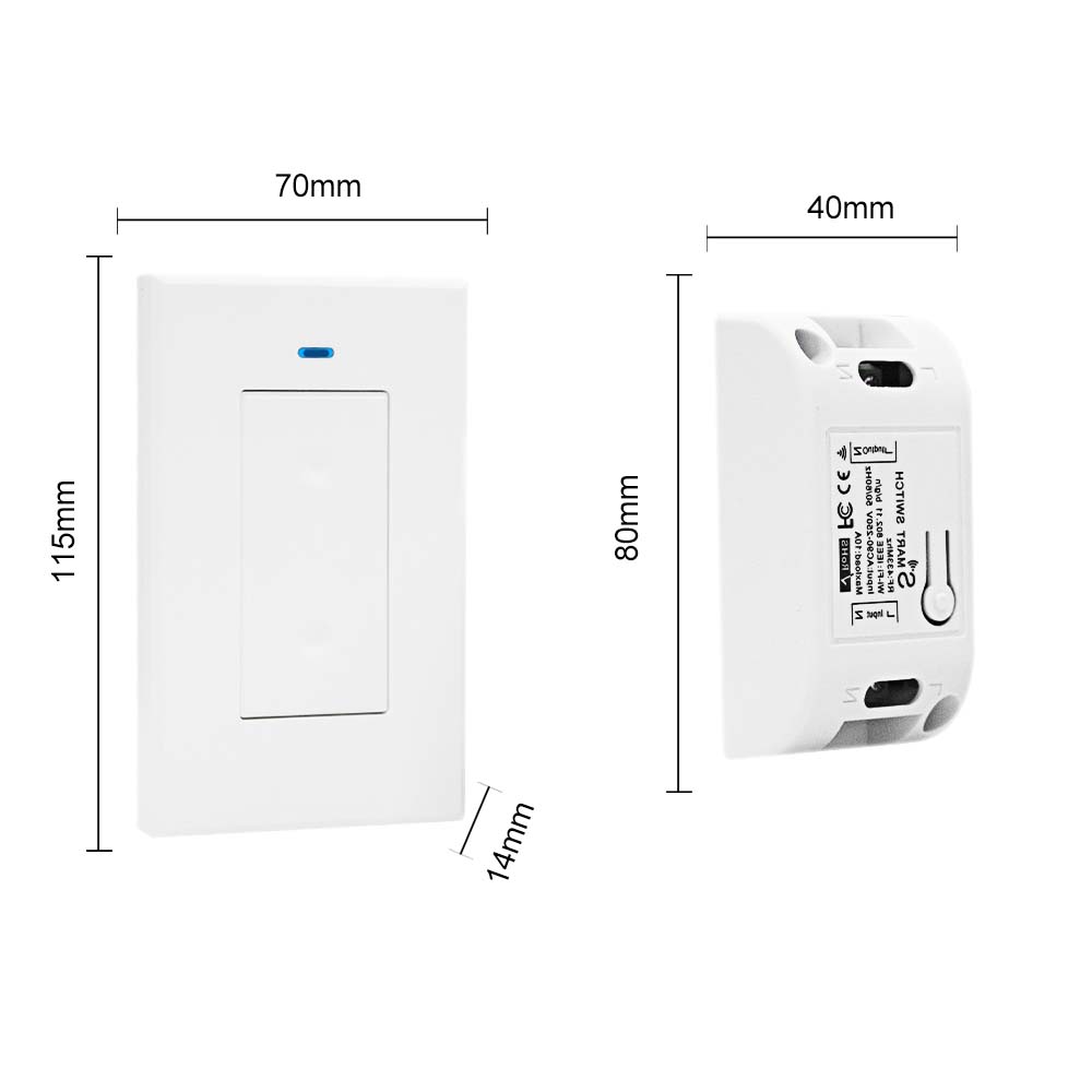 TUYA Smart life APP Wifi Remote control switch AC 110V 220V 1CH Smart –  QIACHIP