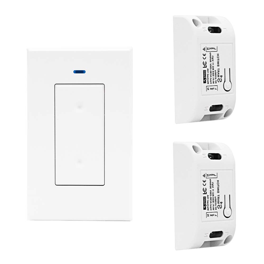 TUYA Smart life APP Wifi Remote control switch AC 110V 220V 1CH Smart  breaker 120 type Wall Panel Switches push button 2 gang ON/OFF Work With  Alexa