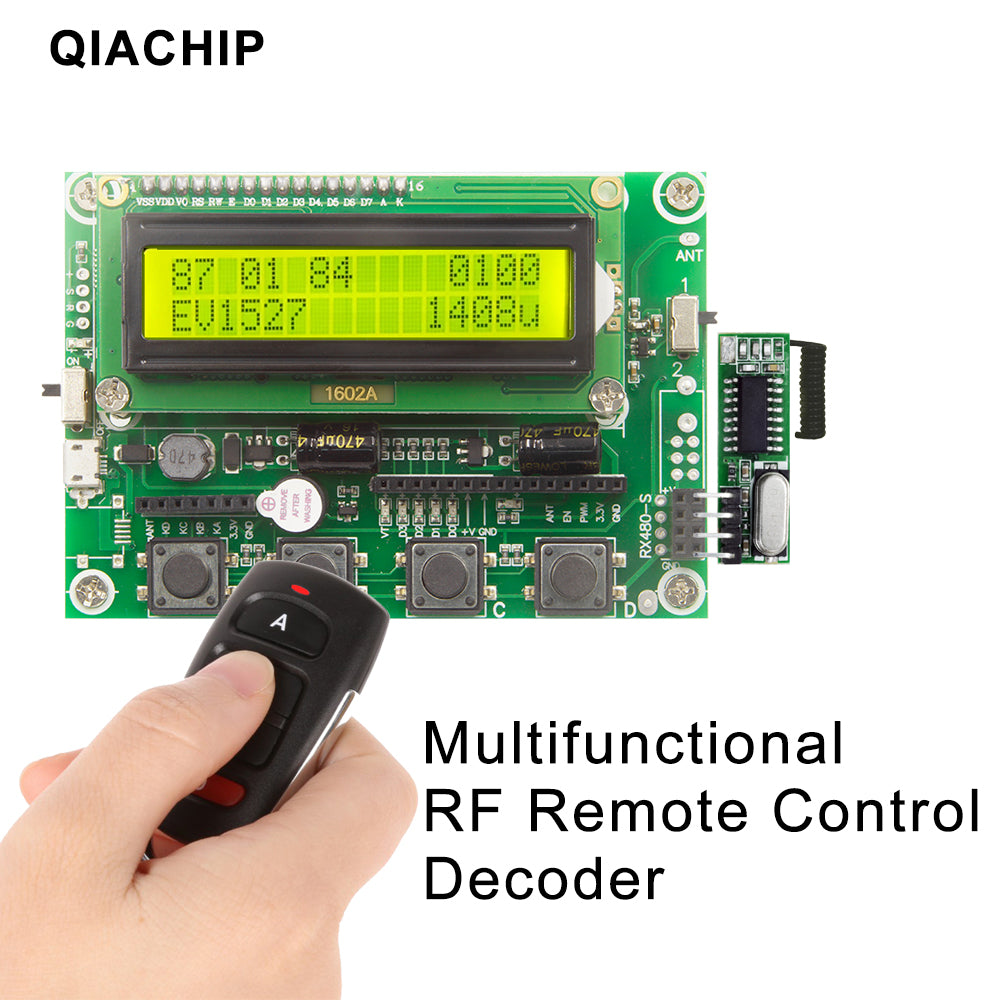 QIACHIP Multifunctional RF Remote Control Signal Decoder RX480E TX118S