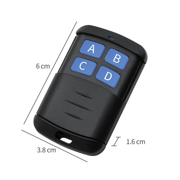 Qiachip remote control transmitter & 12v 4ch remote control switch receiver 4 button universal remote control Garage Door transmitter 433MHz 1527 Learning code KT06+KR1204