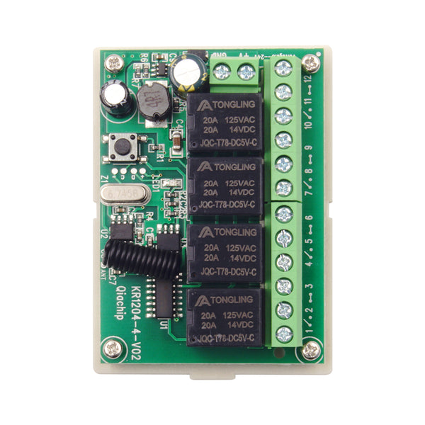 Qiachip KR1204B remote control switch | 12V 4CH | 433Mhz
