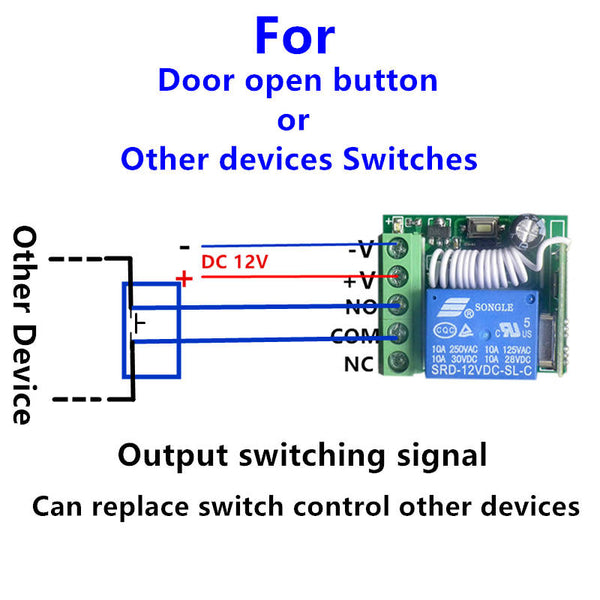 QIACHIP KR1201A | 433mhz remote control switch receiver | Universal | DC 12V 1CH switch