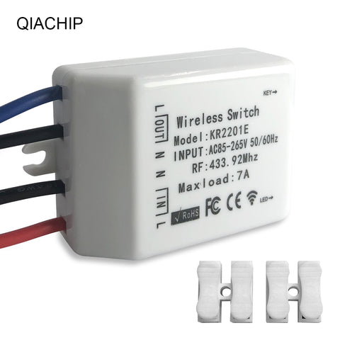 Qiachip FD201/FD202/FD103 1/2/3 Way Relay AC 220V RF Remote Digital  Wireless Remote Control Switch Ceiling Fan Panel Control Switch For Light  Bulb