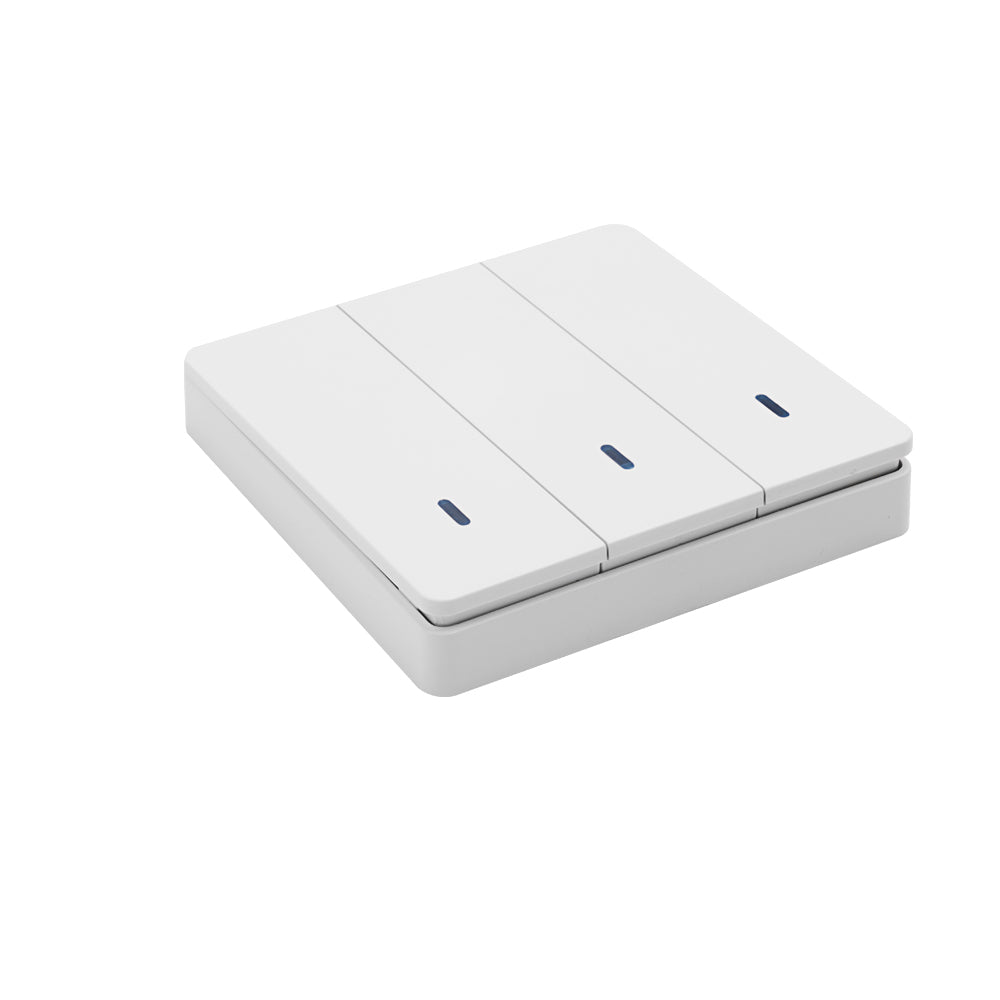 QIACHIP Smart Home Switch Wall Panel Light Control 433Mhz Wireless Remote Control Light Switch White WP8601&KR2201