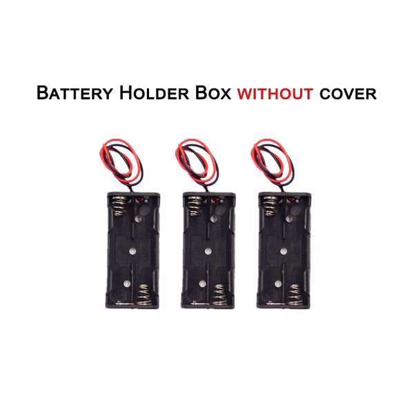 QIACHIP Tools 12V AA Battery Holder with ON/OFF Switch,3pcs 8x1.5V AA Battery Holder Case Box with Cover and Leads Wires + 3Pcs 3V AAA Battery Holders without Cover (Pack of 6)