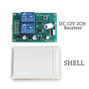 QIACHIP 433Mhz Wireless RF 2CH DC12V Relay Receiver Module Reverse Motor Controller KR1202&KT01