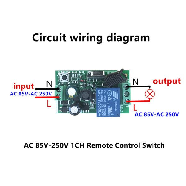 8 way Learning Remote Control Switch with Wireless Relay Switch Receiver  Module, 12V 500W 433MZH, Flash Repeatedly Erased and Written