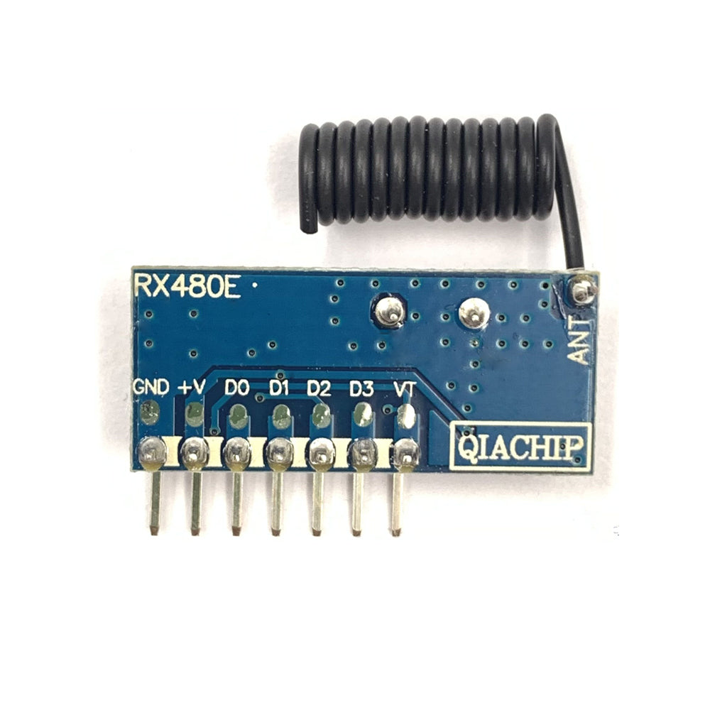 Module Rx480e Rf 433mhz QIACHIP RX480E 433Mhz Wireless Remote Control Switch 4CH RF Relay 1527