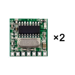 QIACHIP 2PCS TX118SA-4 RF Wireless Transmitting Module ( without Pin) | 433Mhz | 1527 Learning Encoding