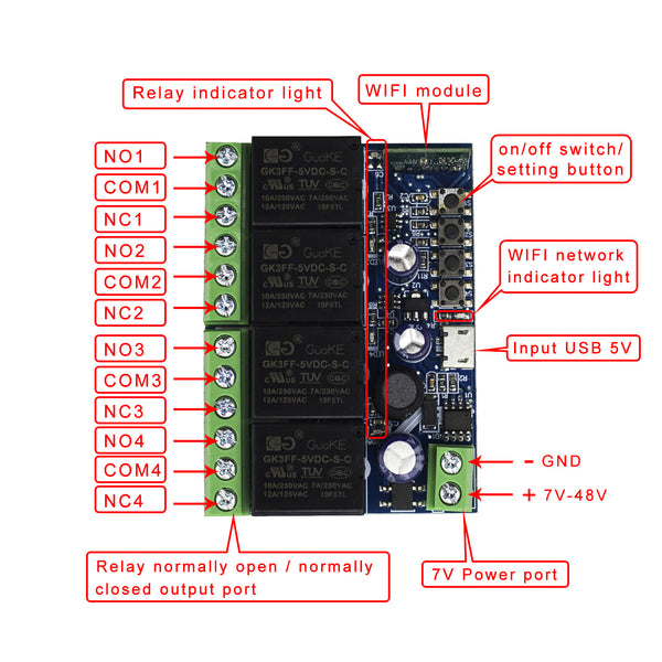 eWelink WIFi Smart DIY Switch Module 5V/85-250V ,Inching, Timer eWelink WIFi Smart DIY Switch Module 5V/85-250V ,Inching, Timer