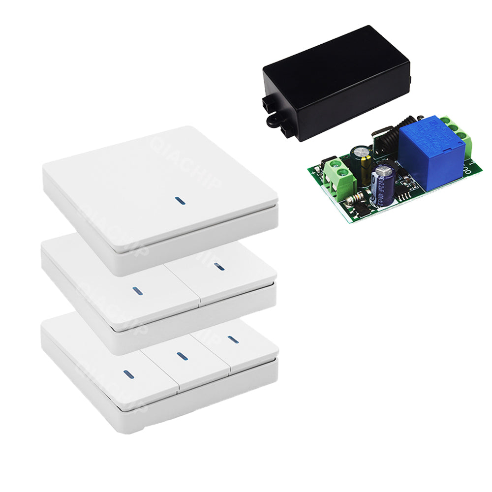 QIACHIP Smart Home Switch Wall Panel Light Control 433Mhz Wireless Rem