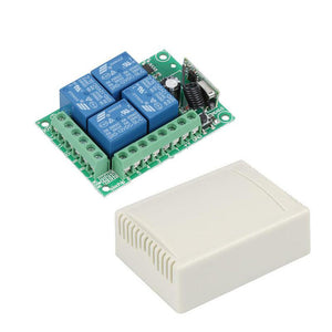 DC 12V 2-Channel Relay Receiver With Wireless Remote – RF Switch Module For DIY & Automation