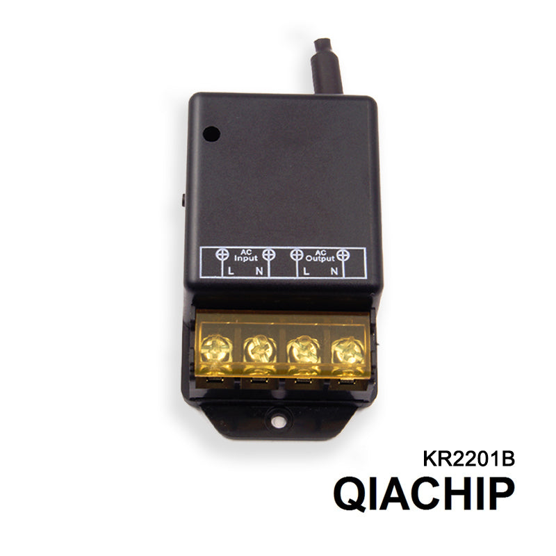 QIACHIP KR2201B｜75V-250V 30A relay 1CH wireless remote control switches｜433M receiver  for lights motor or water pump controller