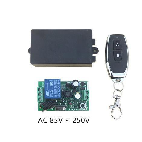 QIACHIP 433Mhz Universal Wireless Remote Control Switch AC 85V ~ 250V 110V 220V 1 Channel Relay Receiver Module and RF 433 Mhz Remote Controls KR2201-4/KT05
