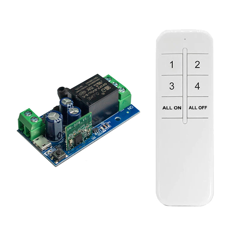 Smart Wireless Relay Switch, 1CH 12V Infrared Remote Control Module IR  Wirless Receiver ON/Off Relay Switch IR Switch Home Automation